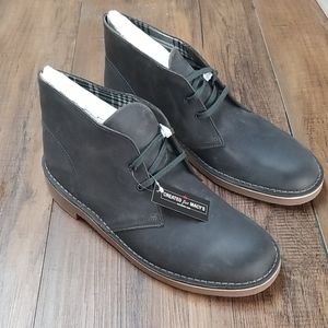 Clarks Men's Bushacre 2 Aubergine Leather Chukka